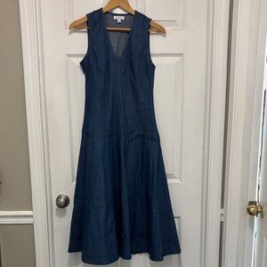 Current Air Los Angeles Seamed Denim Dress - Size Small Midi Dress
